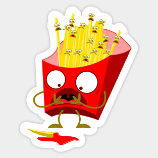 Fries Tooniefied Sticker